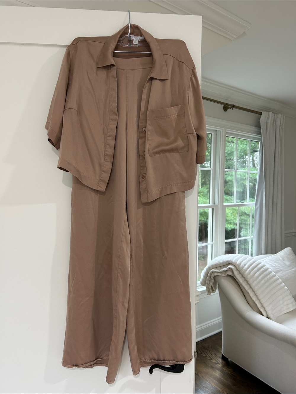 Lunya Wide-Leg Pant Set in Mauvy Taupe Brown